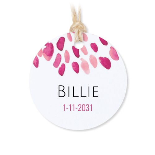 Tin box wooden lid round label - set of 12