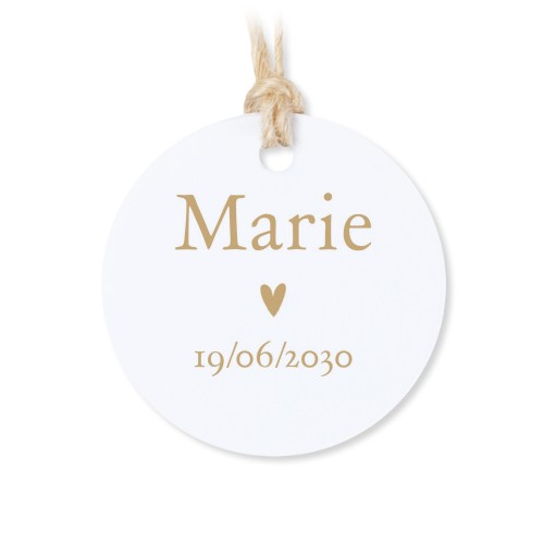 Boîtes en métal avec couvercle en bois sticker rond (lot de 12)