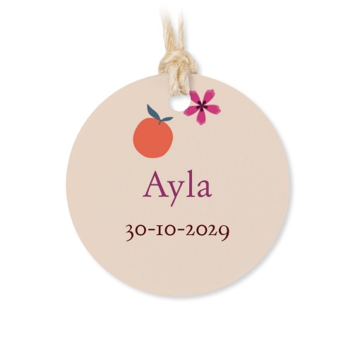 Metallbox med rund etikett - 12 st