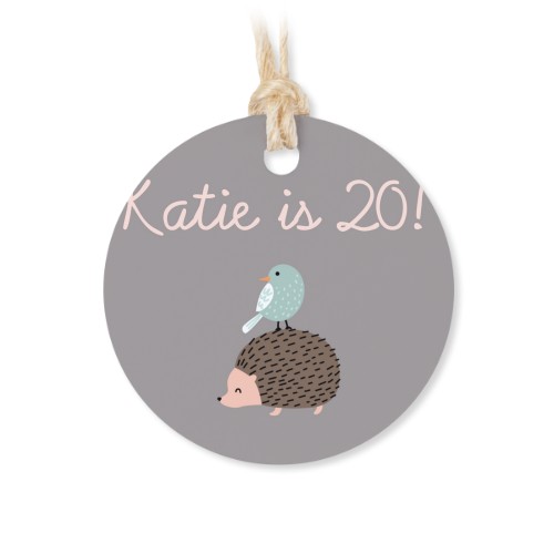 Geschenkdoosje met rond label - set van 12