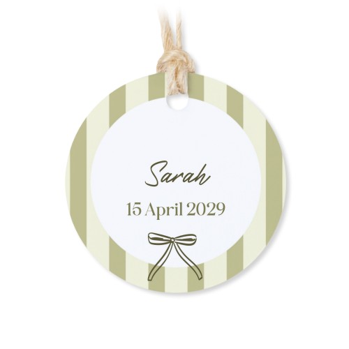 Metaldåse med rund etiket – 12 stk