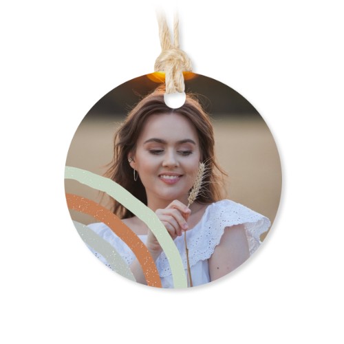 Geschenkdose mit graviertem Holzdeckel und runden Stickern- 12 Stk.