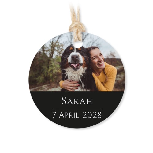 Tin box wooden lid round label - set of 12