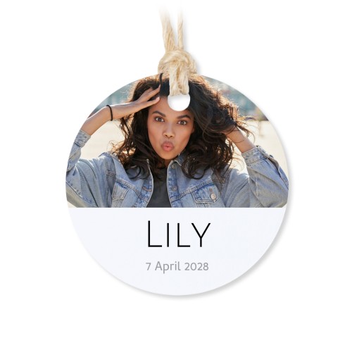 Tin box wooden lid round label - set of 12