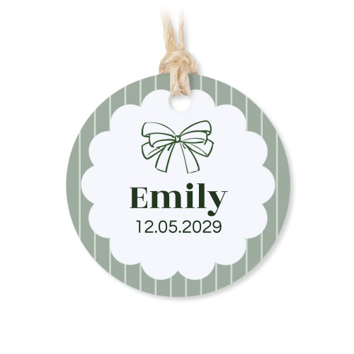 Tin box wooden lid round label - set of 12 Tin box wooden lid round label - set of 12