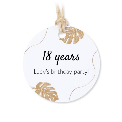 Tin box wooden lid round label - set of 12