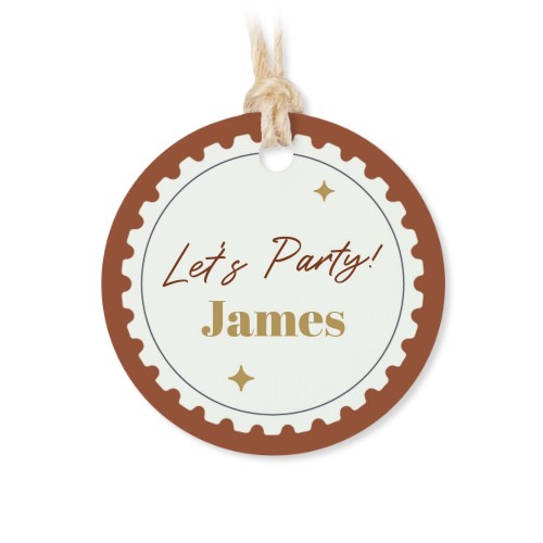 Geschenkdose mit graviertem Holzdeckel und runden Stickern- 12 Stk.