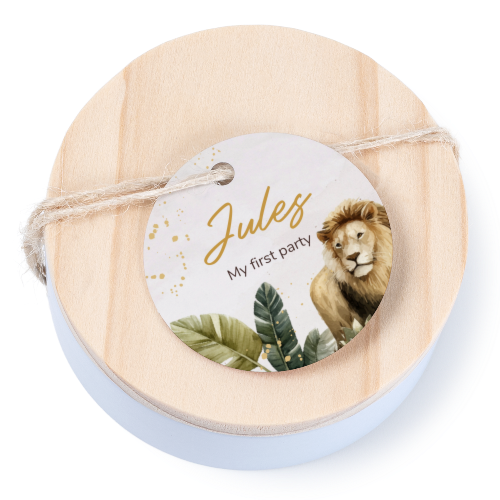 Geschenkdoosje met rond label - set van 12