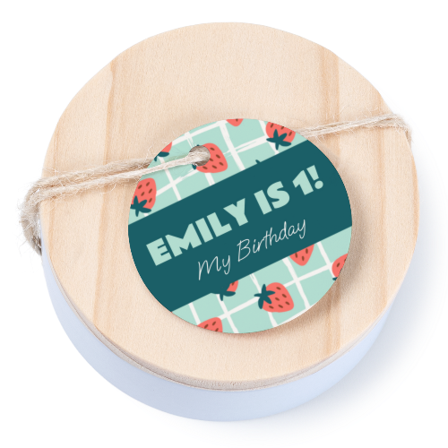 Boîtes en métal avec couvercle en bois sticker rond (lot de 12) Boîtes en métal avec couvercle en bois sticker rond (lot de 12)