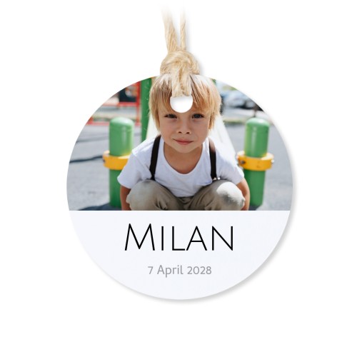 Metallbox med rund etikett - 12 st