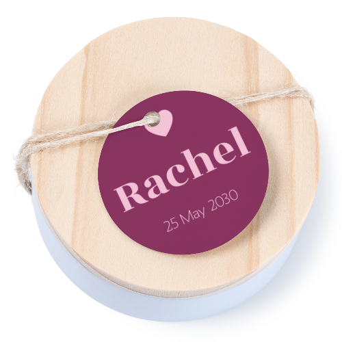 Boîtes en métal avec couvercle en bois sticker rond (lot de 12) Boîtes en métal avec couvercle en bois sticker rond (lot de 12)