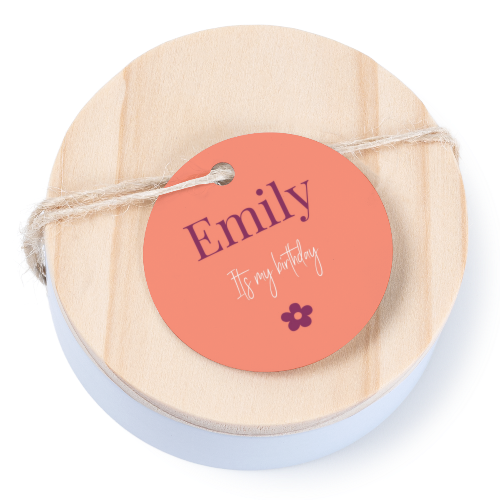 Geschenkdoosje met rond label - set van 12
