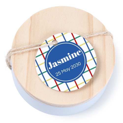 Geschenkdoosje met rond label - set van 12