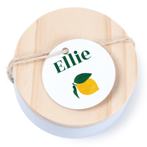 Boîtes en métal avec couvercle en bois sticker rond (lot de 12) Boîtes en métal avec couvercle en bois sticker rond (lot de 12)