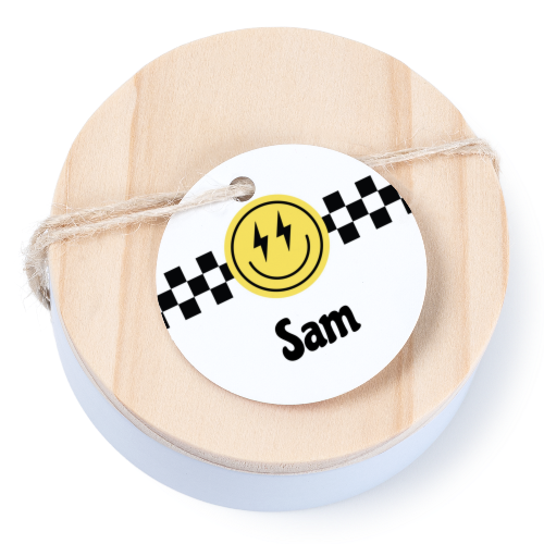 Geschenkdoosje met rond label - set van 12