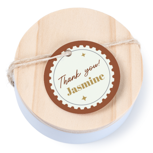 Geschenkdoosje met rond label - set van 12 Geschenkdoosje met rond label - set van 12