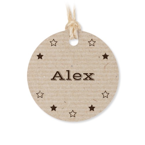 Boîtes en métal avec couvercle en bois sticker rond (lot de 12)