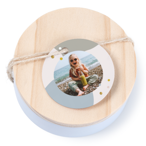 Geschenkdoosje met rond label - set van 12