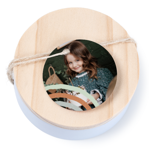 Geschenkdoosje met rond label - set van 12