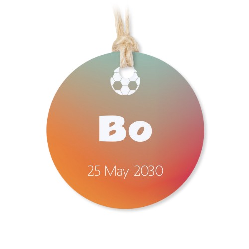 Tin box wooden lid round label - set of 12