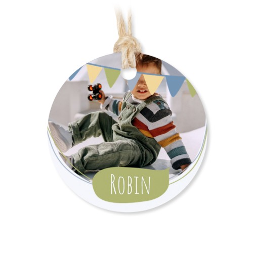 Tin box wooden lid round label - set of 12