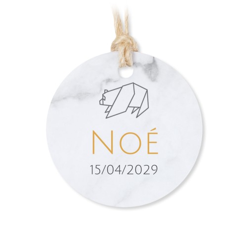 Metallbox med rund etikett - 12 st