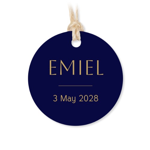 Geschenkdoosje met rond label - set van 12