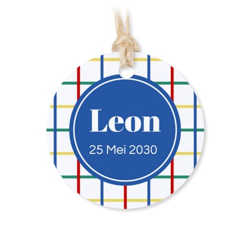 Geschenkdoosje met rond label - set van 12