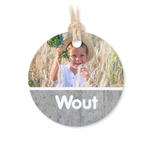 Tin box wooden lid round label - set of 12