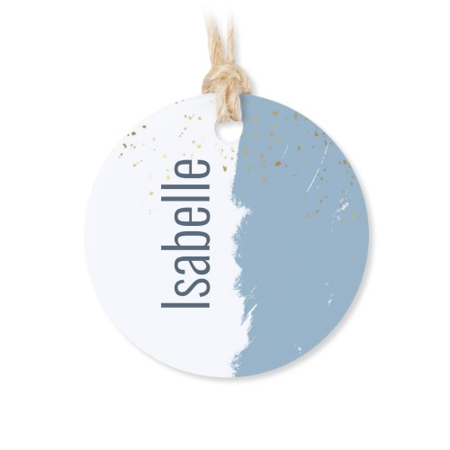 Tin box wooden lid round label - set of 12