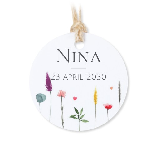 Boîtes en métal avec couvercle en bois sticker rond (lot de 12)