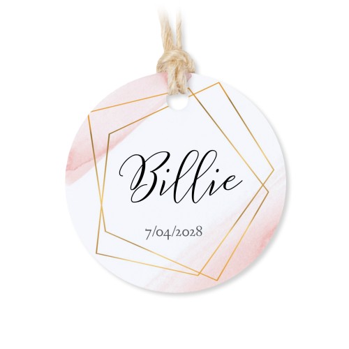 Metallbox med rund etikett - 12 st