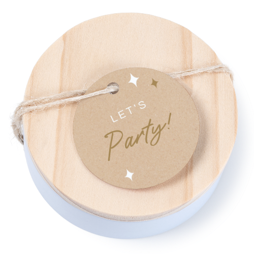 Geschenkdoosje met rond label - set van 12