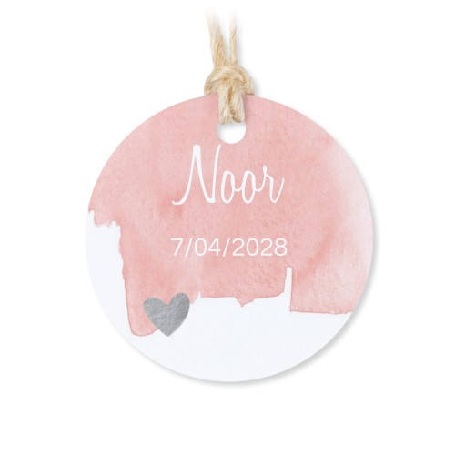 Tin box wooden lid round label - set of 12