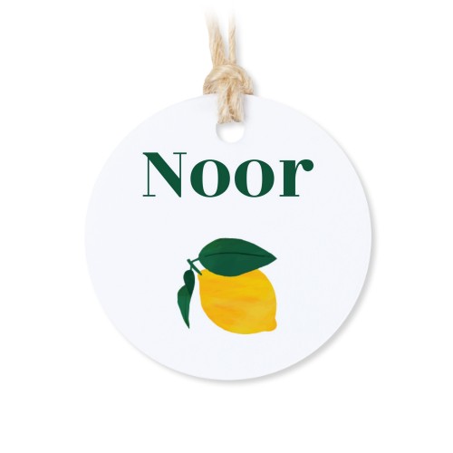 Tin box wooden lid round label - set of 12