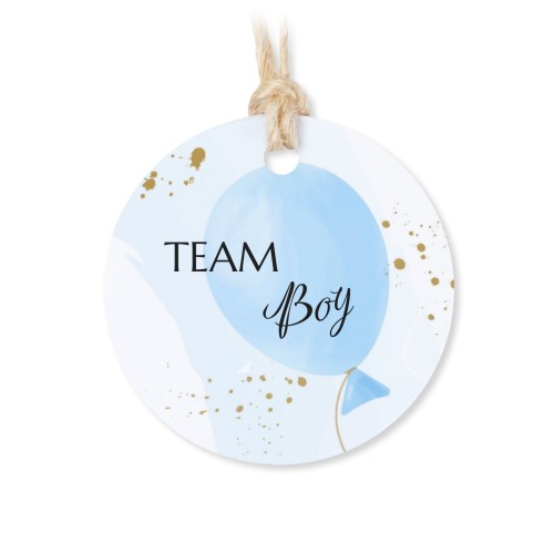 Tin box wooden lid round label - set of 12