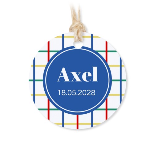 Metallbox med rund etikett - 12 st