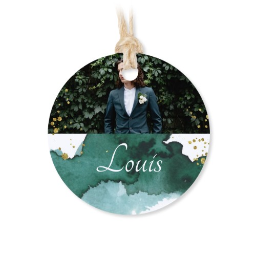 Tin box wooden lid round label - set of 12 Tin box wooden lid round label - set of 12