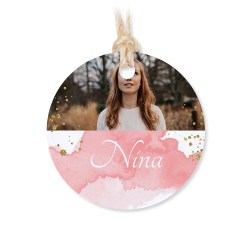 Tin box wooden lid round label - set of 12 Tin box wooden lid round label - set of 12