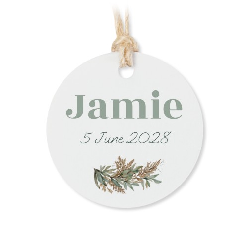 Tin box wooden lid round label - set of 12 Tin box wooden lid round label - set of 12