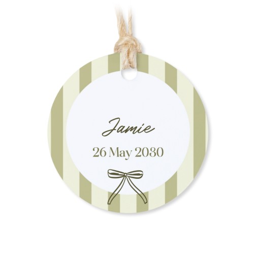 Tin box wooden lid round label - set of 12