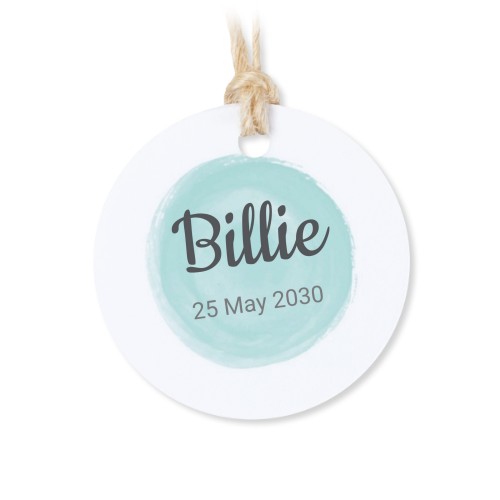 Tin box wooden lid round label - set of 12