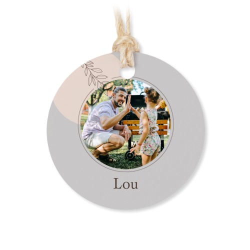 Geschenkdose mit graviertem Holzdeckel und runden Stickern- 12 Stk.