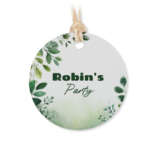 Tin box wooden lid round label - set of 12