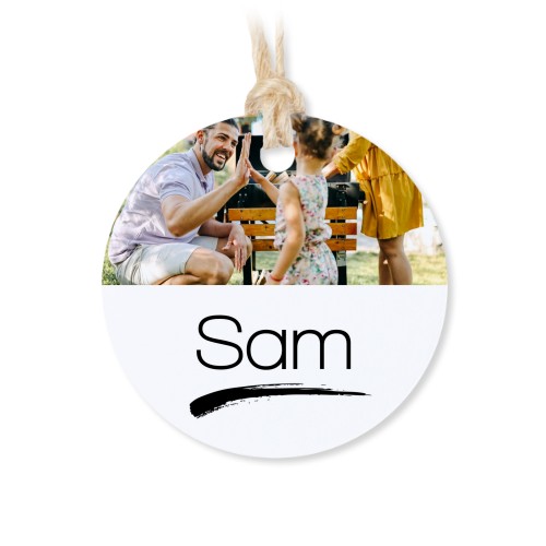 Geschenkdose mit graviertem Holzdeckel und runden Stickern- 12 Stk.