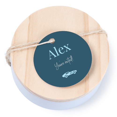 Geschenkdoosje met rond label - set van 12