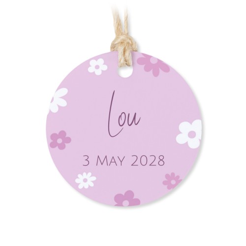 Tin box wooden lid round label - set of 12