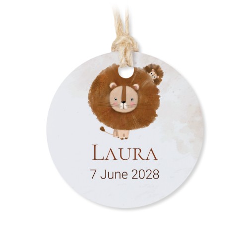 Tin box wooden lid round label - set of 12 Tin box wooden lid round label - set of 12