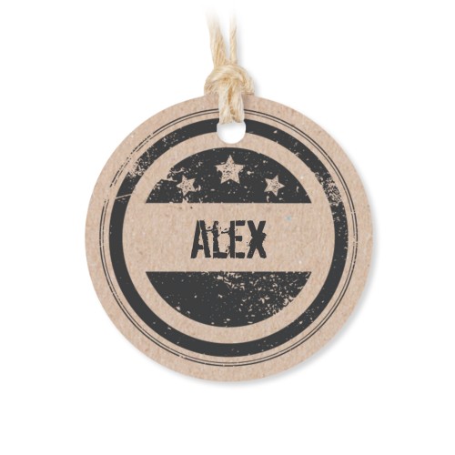 Boîtes en métal avec couvercle en bois sticker rond (lot de 12)