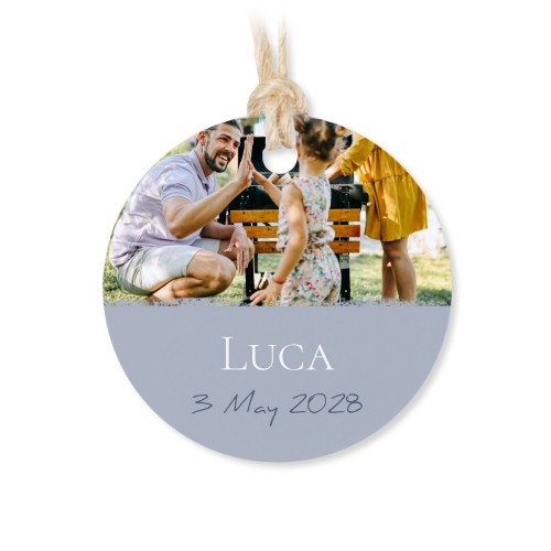 Tin box wooden lid round label - set of 12